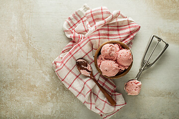Image showing Ice cream fruit