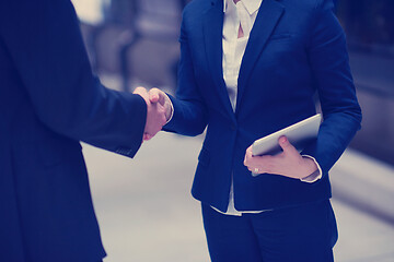 Image showing business man and woman hand shake