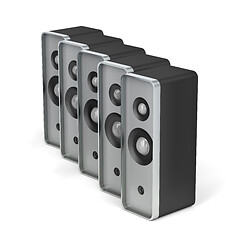 Image showing Row with five speakers