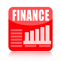Image showing Finance icon with business charts