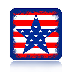 Image showing American flag grunge icon