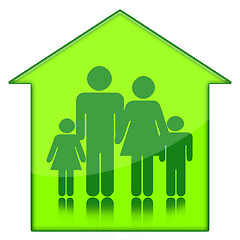 Image showing Family at home icon