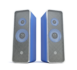 Image showing Stereo computer speakers