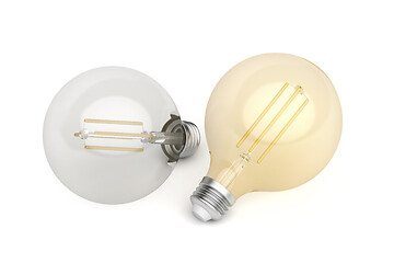 Image showing LED bulbs with different color temperature