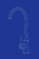 Image showing 3d model of kitchen faucet