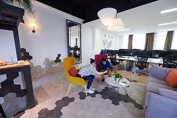 Image showing Business people Working In Relaxation Area Of Modern Office