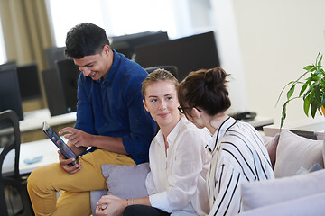 Image showing Business people Working In Relaxation Area Of Modern Office