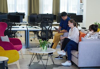 Image showing Business people Working In Relaxation Area Of Modern Office