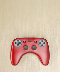 Image showing Red wireless gaming controller