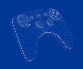 Image showing 3d model of game controller