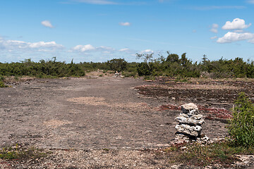 Image showing Footpath marked with stone cairns