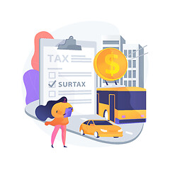 Image showing Transportation surtax abstract concept vector illustration.