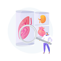 Image showing Lab-grown organs abstract concept vector illustration.