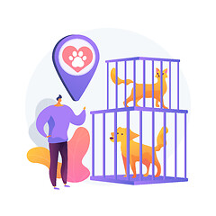 Image showing Animal shelter abstract concept vector illustration.