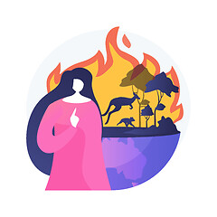 Image showing Prevention of wildfire abstract concept vector illustration.