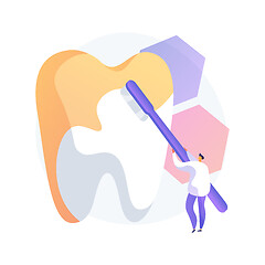 Image showing Cosmetic dentistry abstract concept vector illustration.