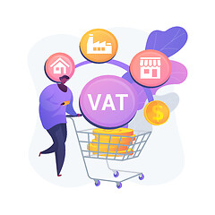 Image showing Value added tax system abstract concept vector illustration.