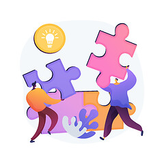 Image showing Mutual assistance abstract concept vector illustration.