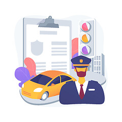 Image showing Traffic fine abstract concept vector illustration.