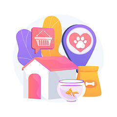 Image showing Animals shop abstract concept vector illustration.