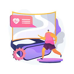 Image showing VR fitness gym abstract concept vector illustration.