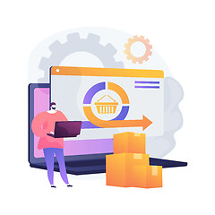 Image showing Handling and order processing abstract concept vector illustration.