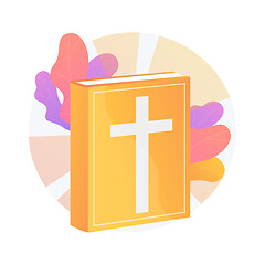 Image showing Holy bible abstract concept vector illustration.