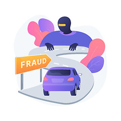 Image showing Road fraud abstract concept vector illustration.