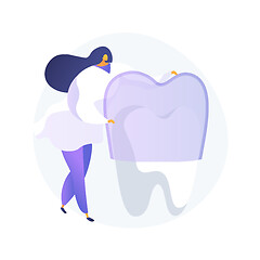 Image showing Teeth wear silicone trainer abstract concept vector illustration.