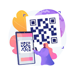 Image showing QR code abstract concept vector illustration.