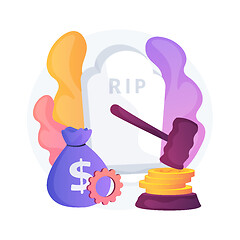 Image showing Death grant abstract concept vector illustration.