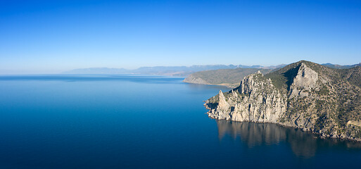 Image showing Rocks and sea landscape in Crimea