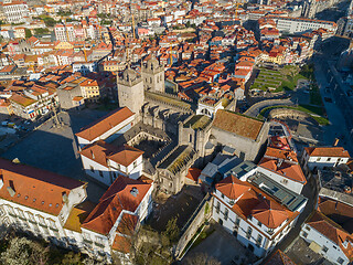 Image showing Aerial view of Se Cathedral in Porto