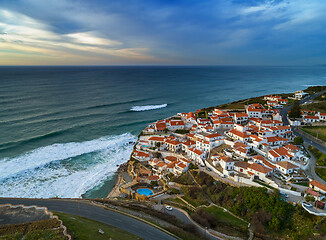 Image showing Coastal town Azenhas do Mar in Portugal