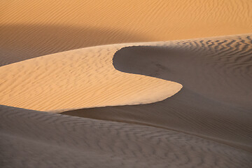 Image showing Background with sandy dunes in desert