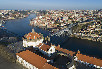 Image showing Serra do Pilar Monastery and Bridge