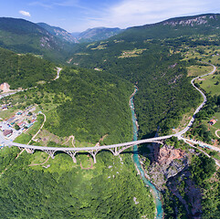 Image showing Djurdjevica Tara Bridge in Montenegro