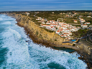 Image showing Coastal town Azenhas do Mar in Portugal