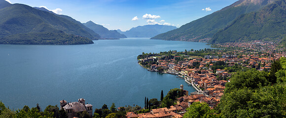 Image showing Menaggio city Como lake and mountains