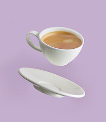 Image showing flying coffee cup