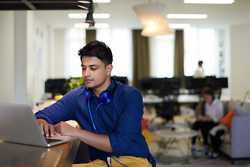 Image showing indian business man taking break from the work