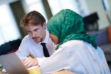 Image showing international multicultural business team working together