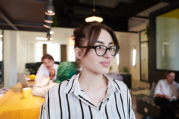 Image showing portrait of businesswoman with glasses