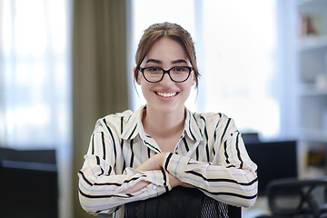 Image showing portrait of businesswoman with glasses