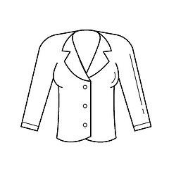 Image showing Jacket vector line icon.