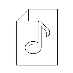 Image showing Audio file line icon.