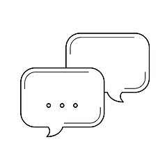 Image showing Chat bubbles vector line icon.