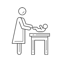 Image showing Swaddling line icon.