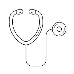 Image showing Stethoscope line icon.