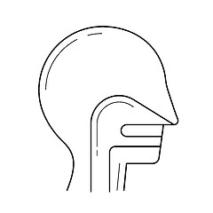 Image showing Throat line icon.